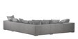 Striado Corner Sofa In Grey Colour in C Shape