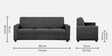 Stuttgart Fabric 3 Seater Sofa in Charcoal Grey Colour