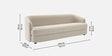 Stylish Simplicity 3 Seater Sofa In Sand Color