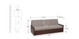 Stylish 3 Seater Sofa cum Bed with Storage & Mattress in Brown Finish