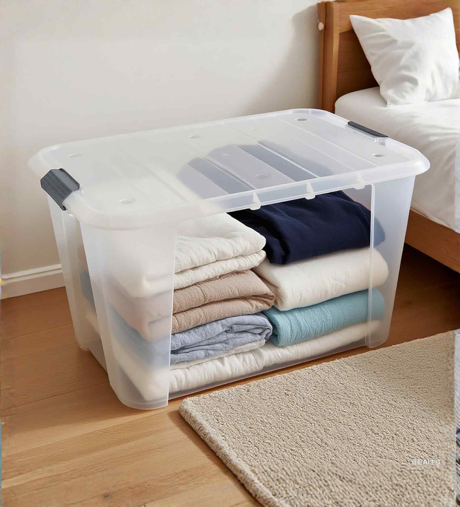 Stackable Storage Box with Lid and wheels