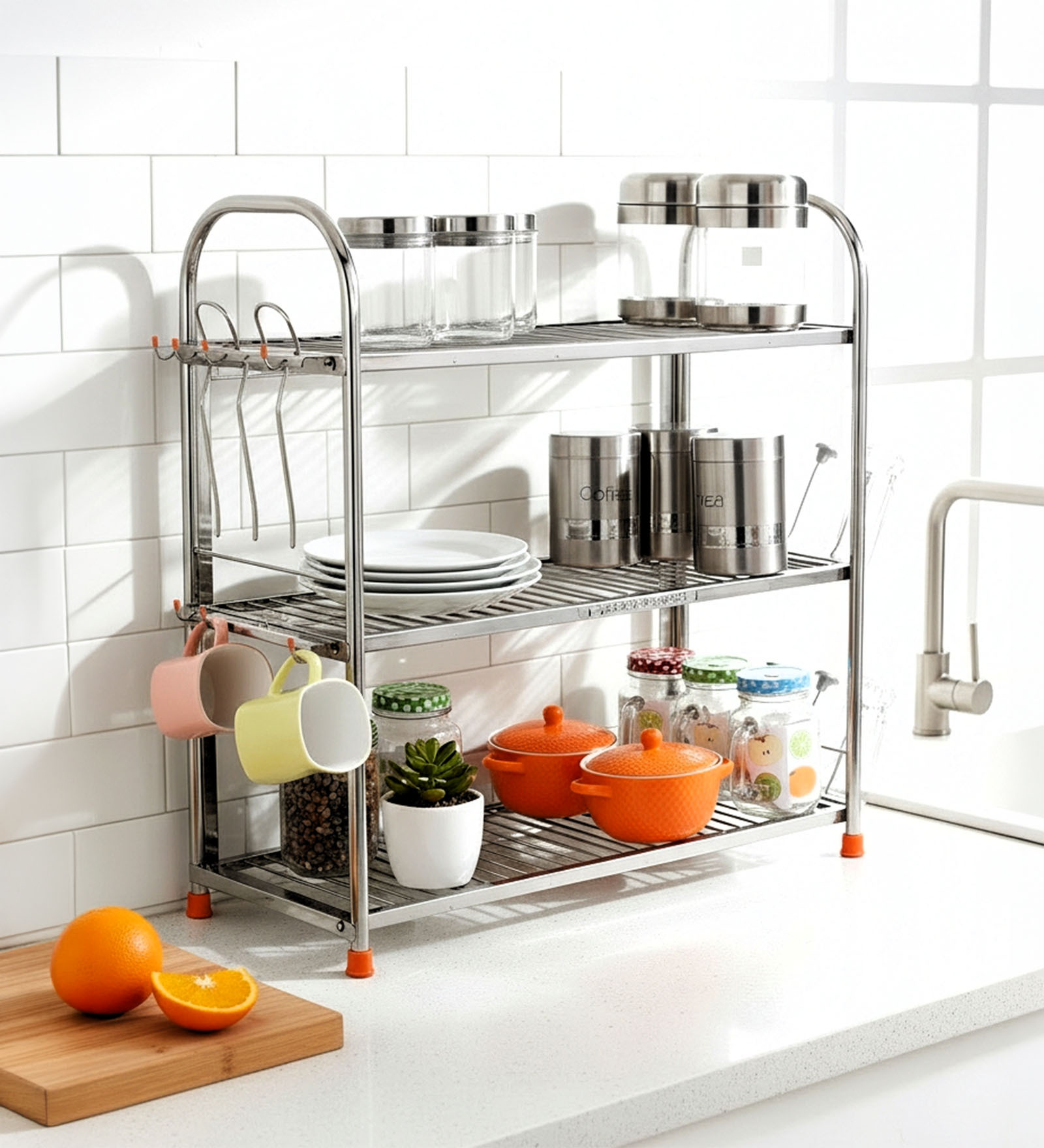 Stainless Steel 25 x 11 Inches Kitchen Stand