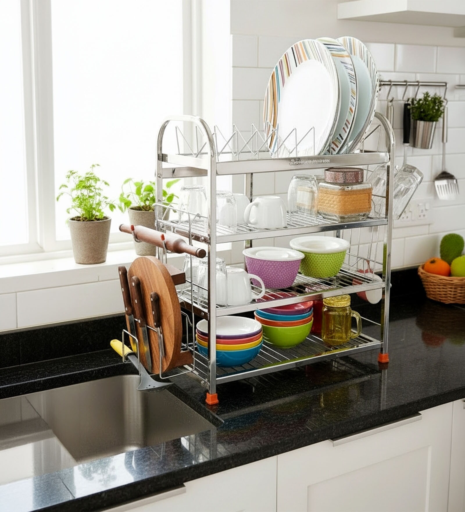 Stainless Steel 4 Tier Kitchen Racks