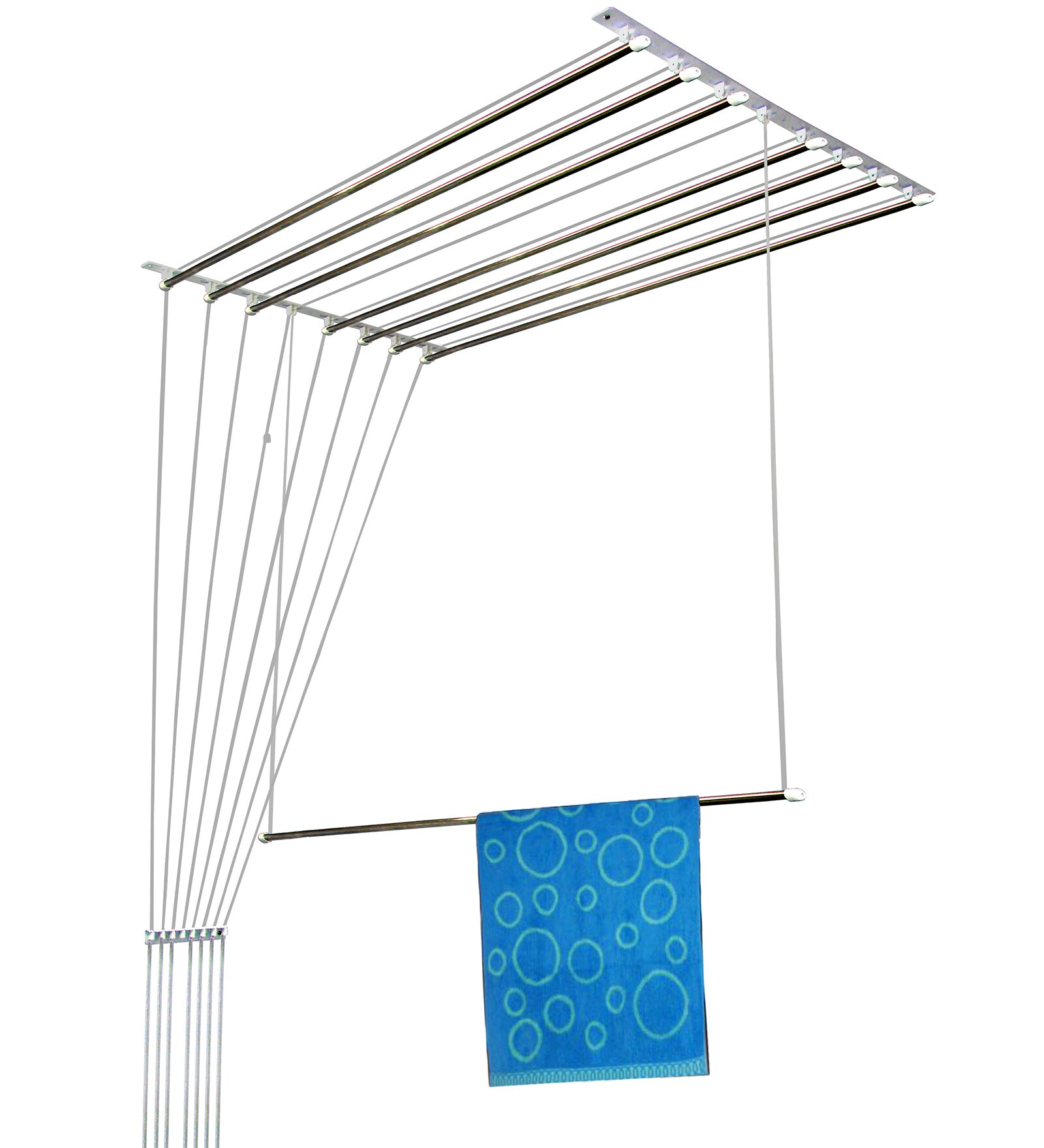 Buy 8 Pipes Stainless Steel Ceiling Mounted Cloth Drying Rack (Length ...