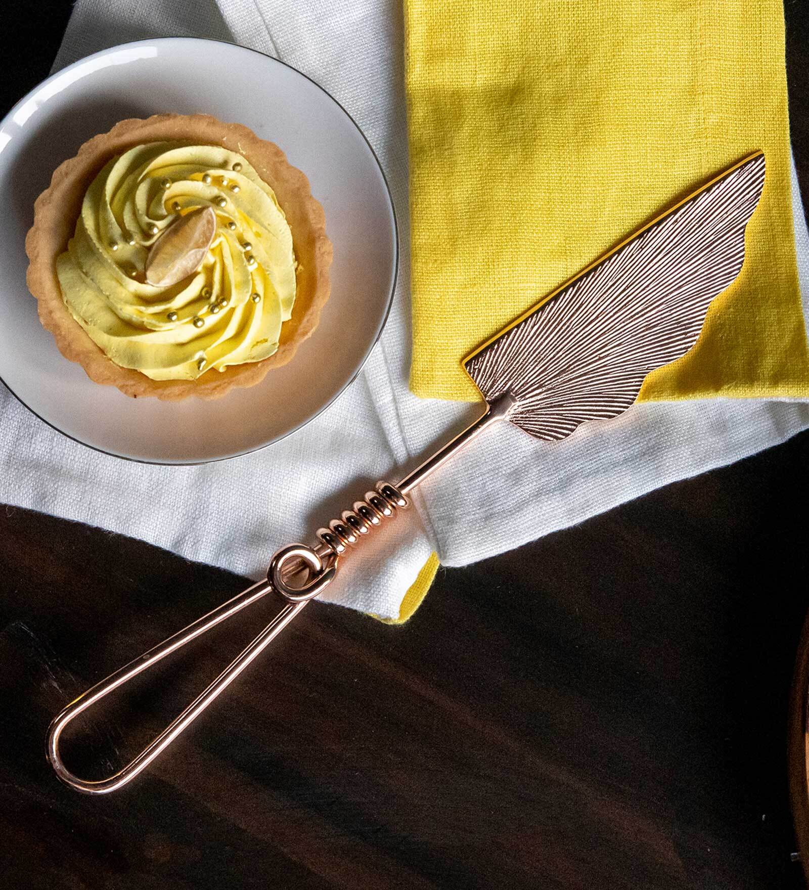 Candra Gold Brass Cake Knive