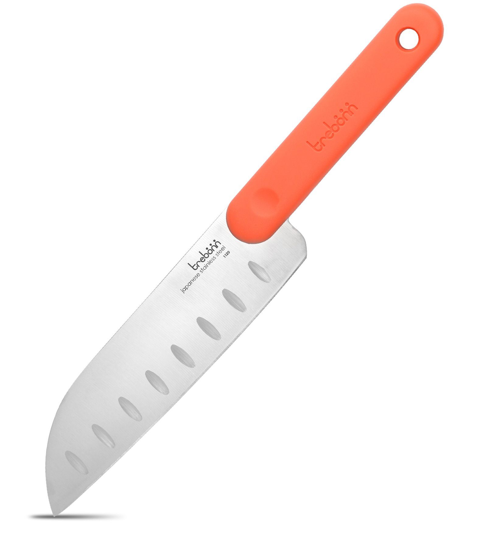 Stainless Steel Chef Knife with Anti-Slip Handle (Orange)