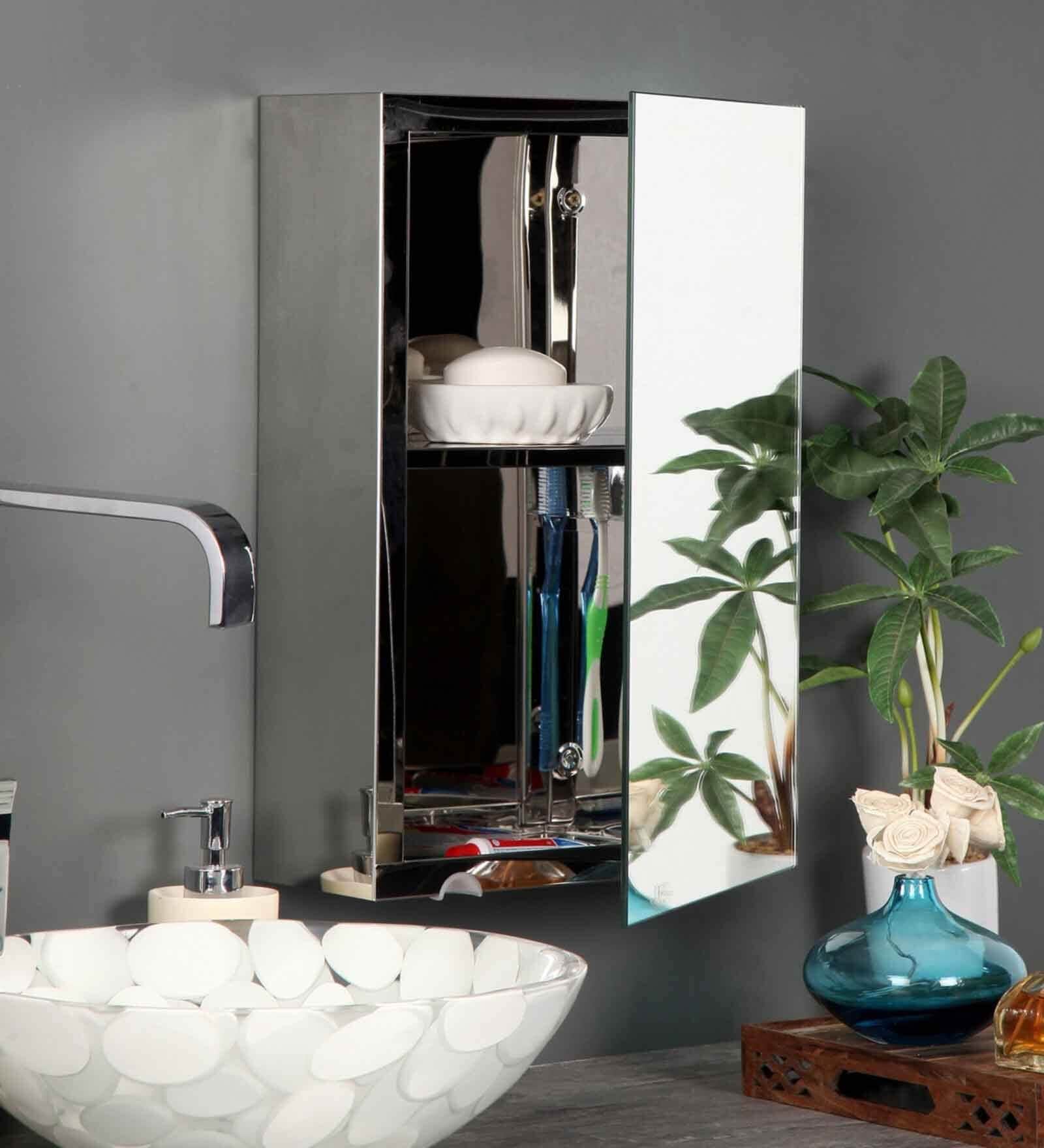 Stainless Steel Chrome Finish Bathroom Cabinet