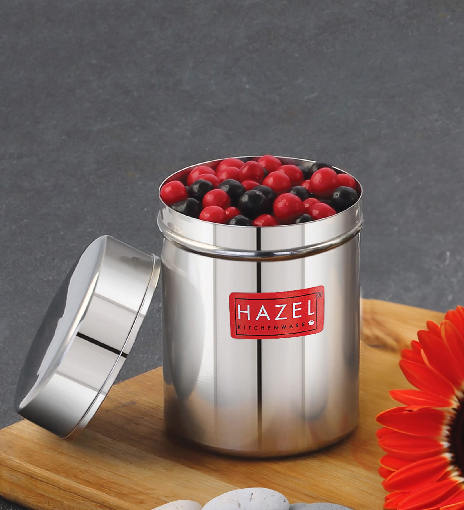 Silver Stainless Steel Air Tight 200 ml Storage Container