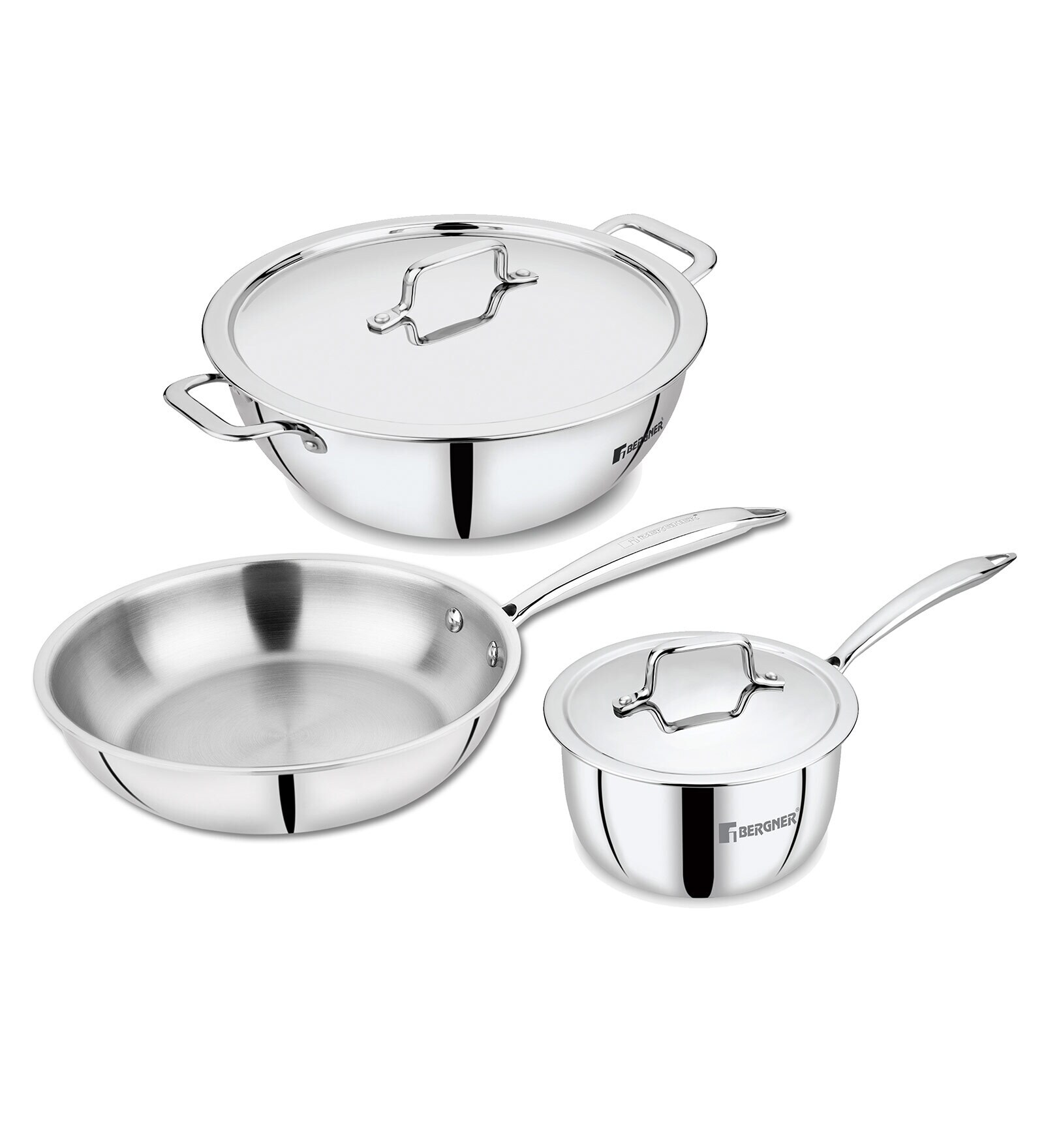 Buy Stainless Steel Induction Friendly (Set of 5) Cookware Set by