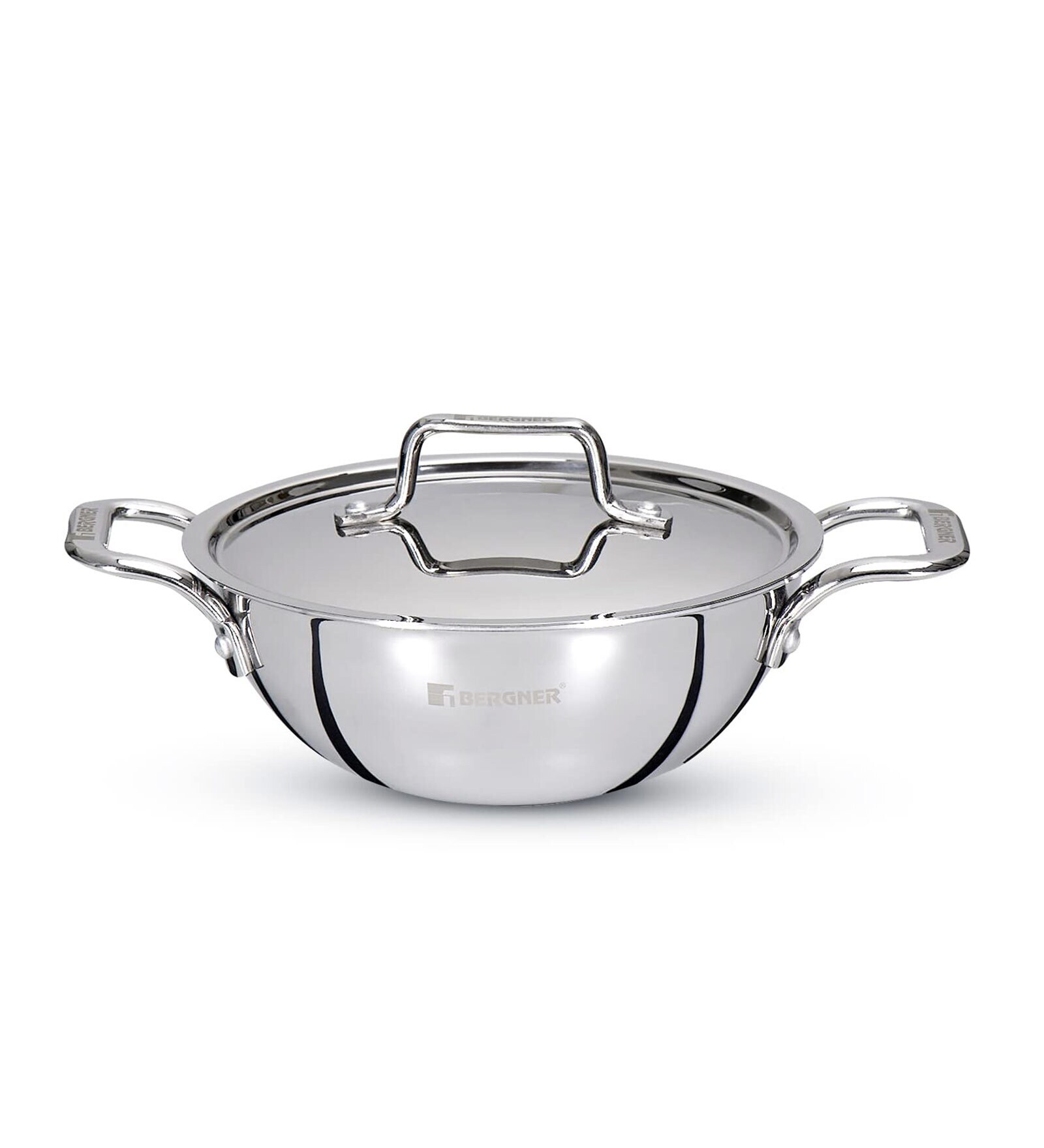 Stainless Steel Induction Friendly 3.1 Ltrs Kadhai with Lid