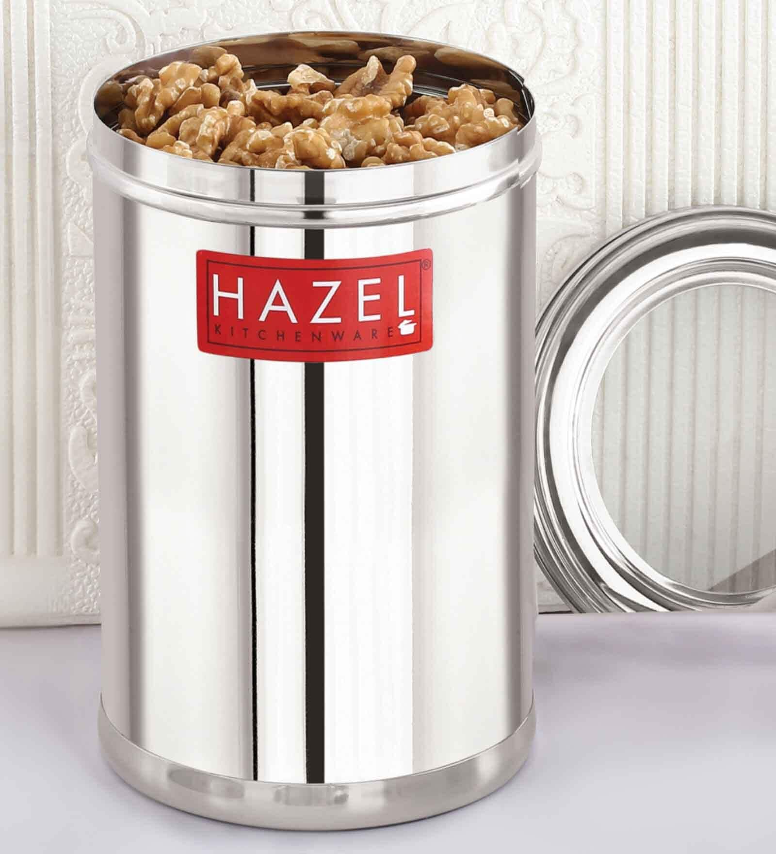 Silver 1.6 Ltr Stainless Steel  Storage Container With Transparent Lid