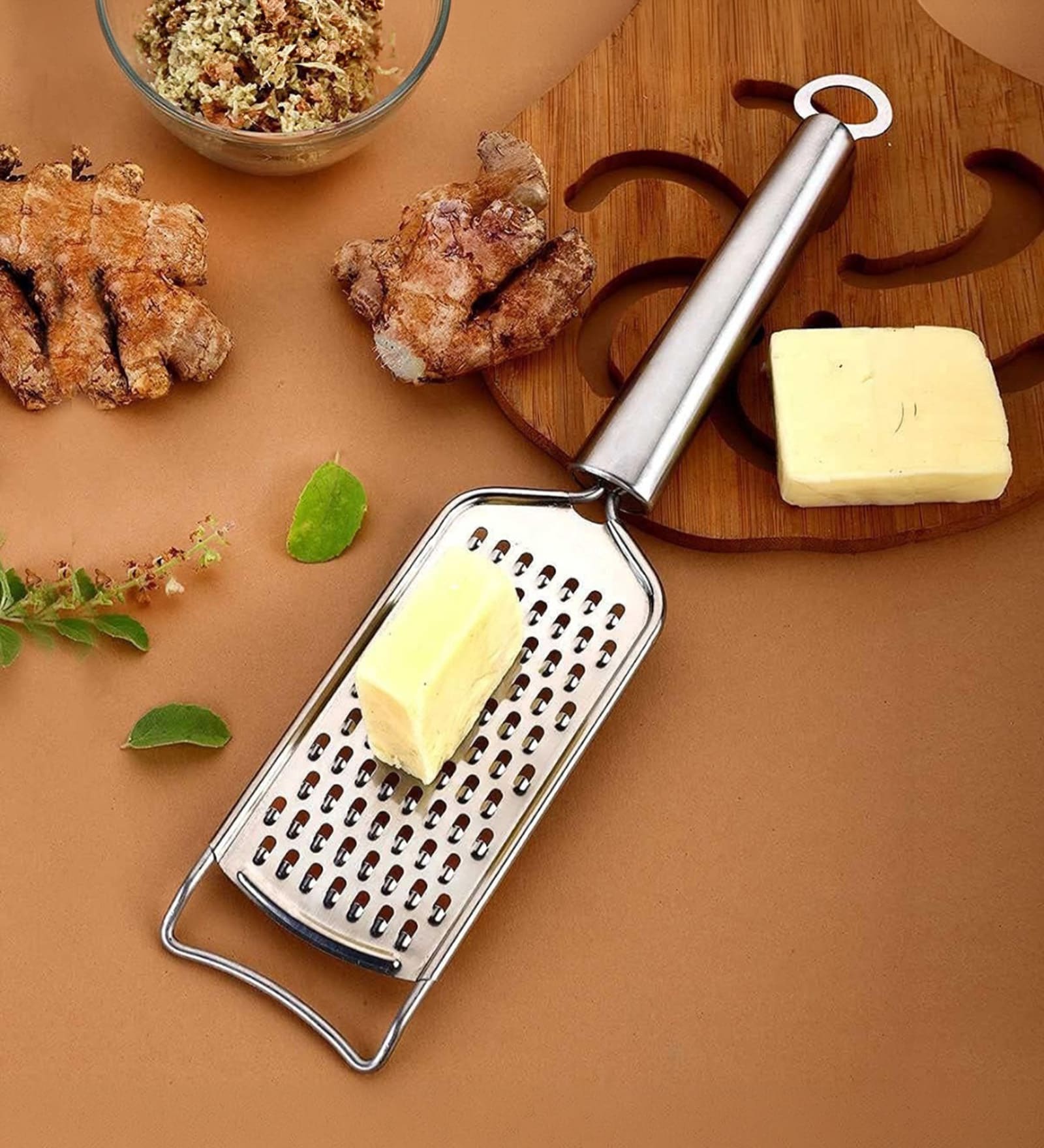Stainless Steel Kitchen Grater with Handle for Cheese & Vegetables Stainless Steel Kitchen Grater with Handle for Cheese & Vegetables