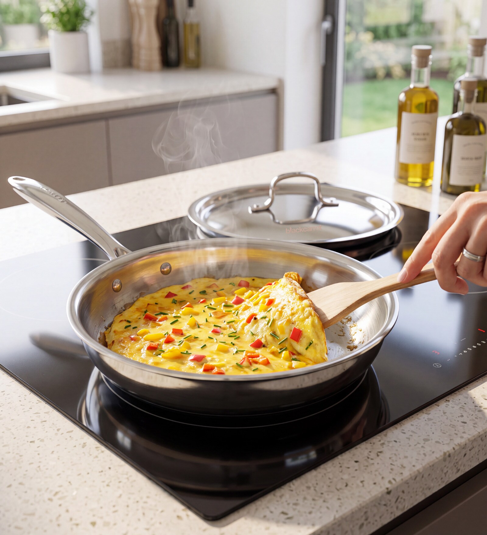 Stainless Steel PureCook Triply Fry Pan With Stainless Steel Lid 1.3 Litre