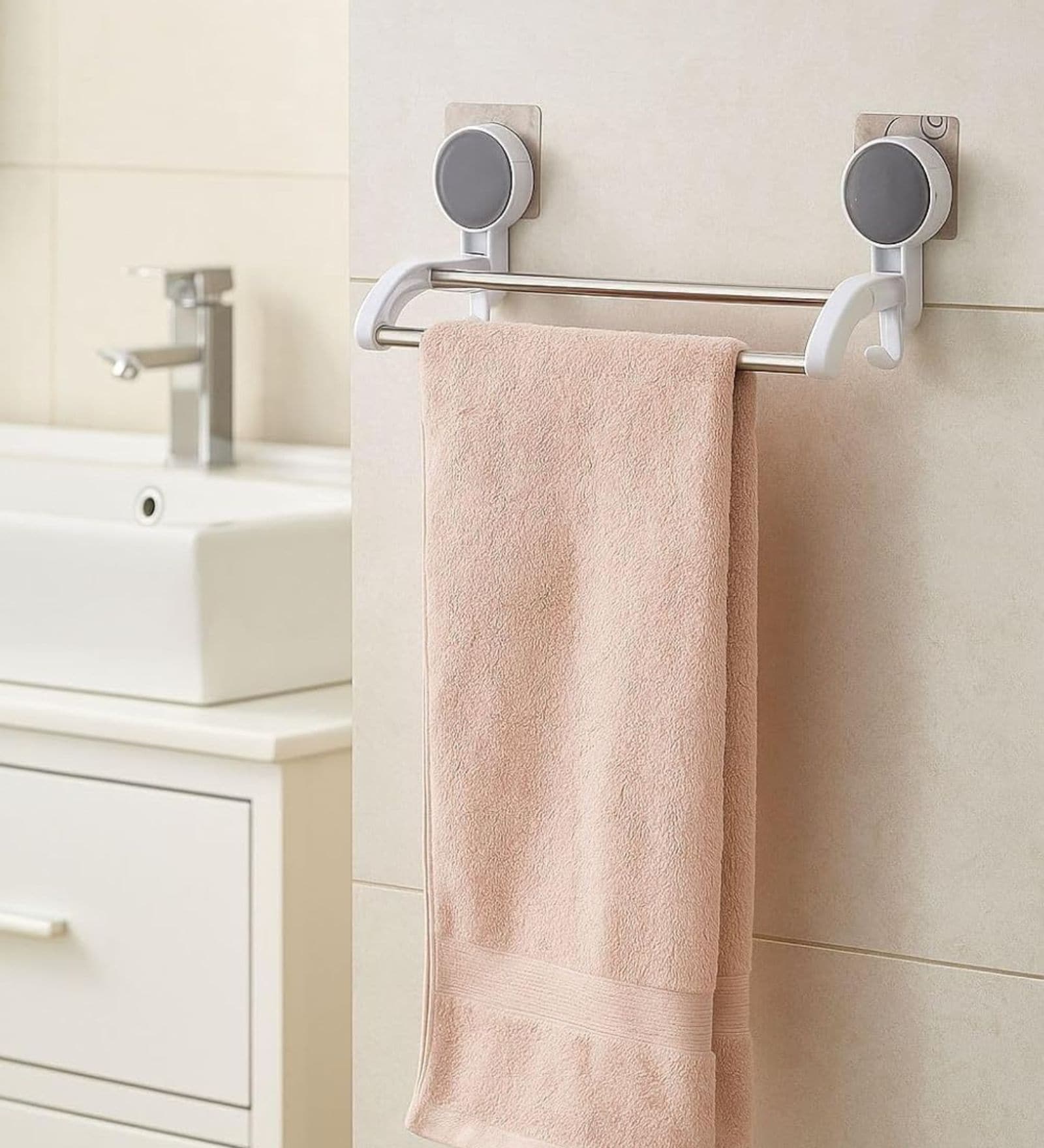 Stainless Steel Wall Mounted Self Adhesive Sticker Towel Holder