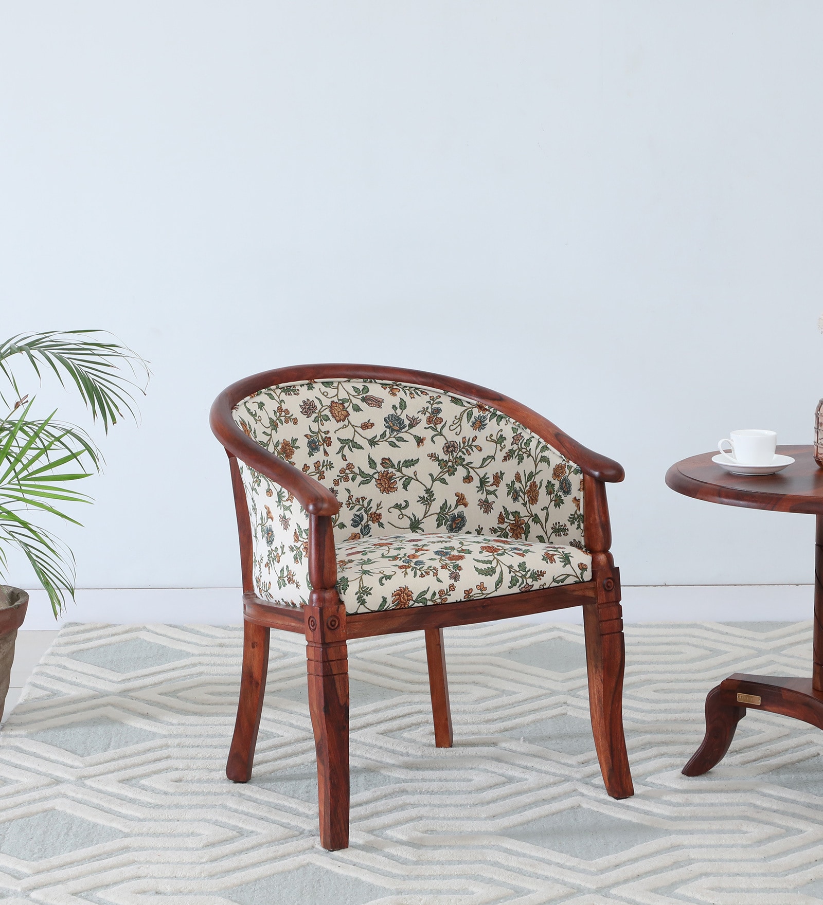 Stalley Sheesham Wood Arm Chair In Scratch Resistant Honey Oak Finish