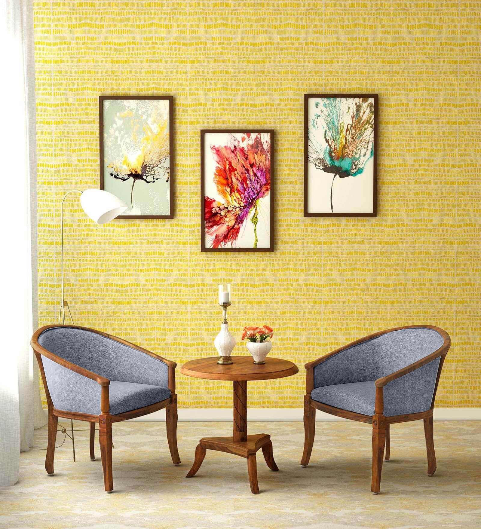 Buy Stalley Sheesham Wood Coffee Table & Chair Set in Rustic Teak Finish at 6 OFF by Amberville