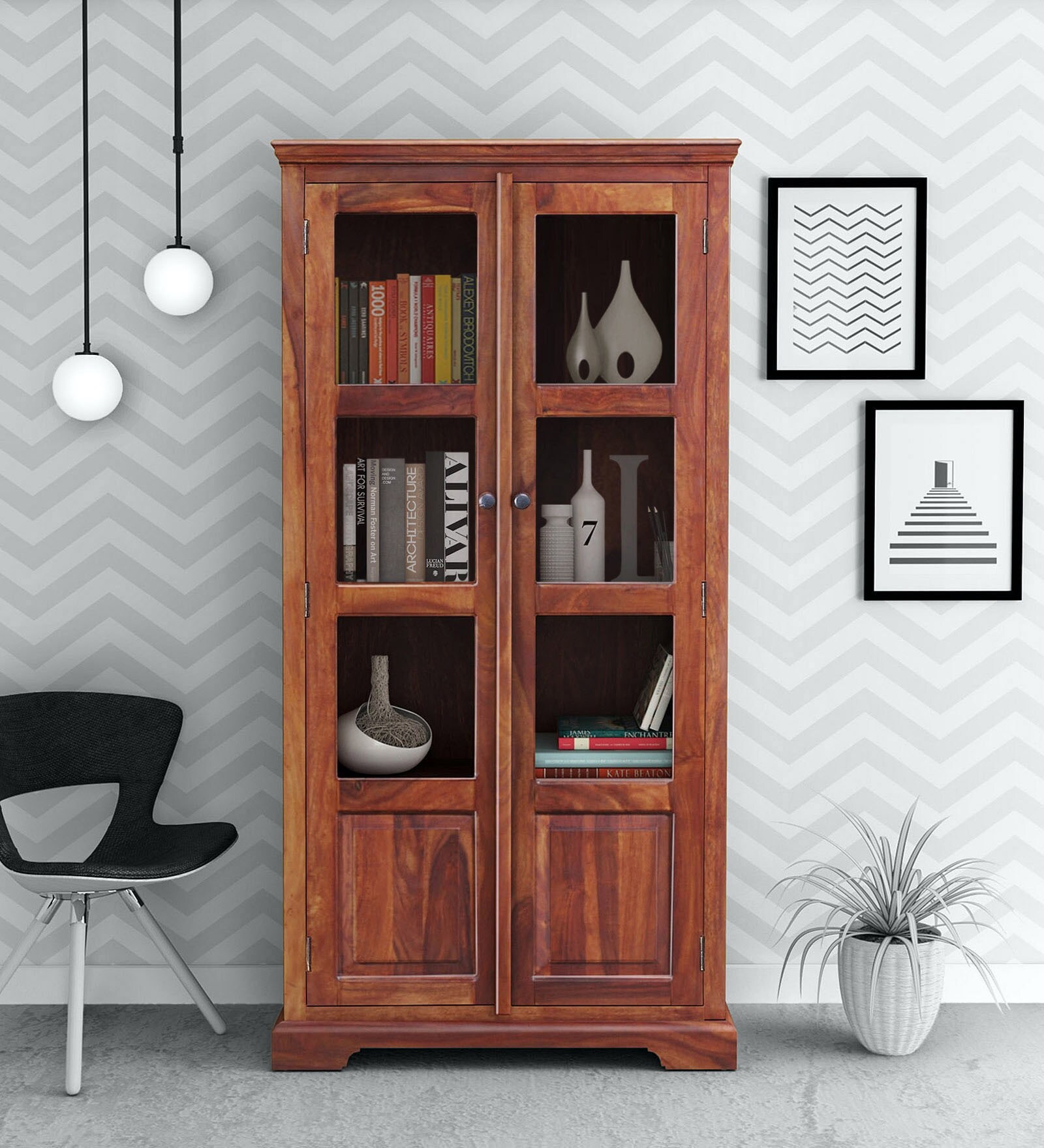 Stanfield Sheesham Wood Book Case in Honey Oak
