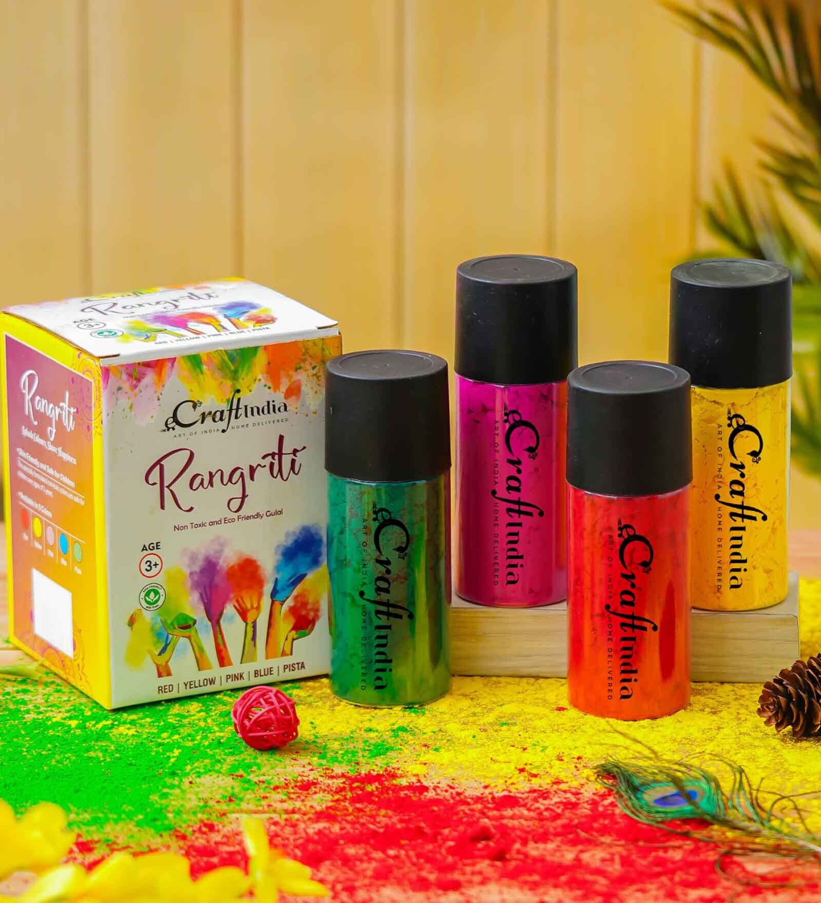 Starch Gulal Holi Colours Pack of 4