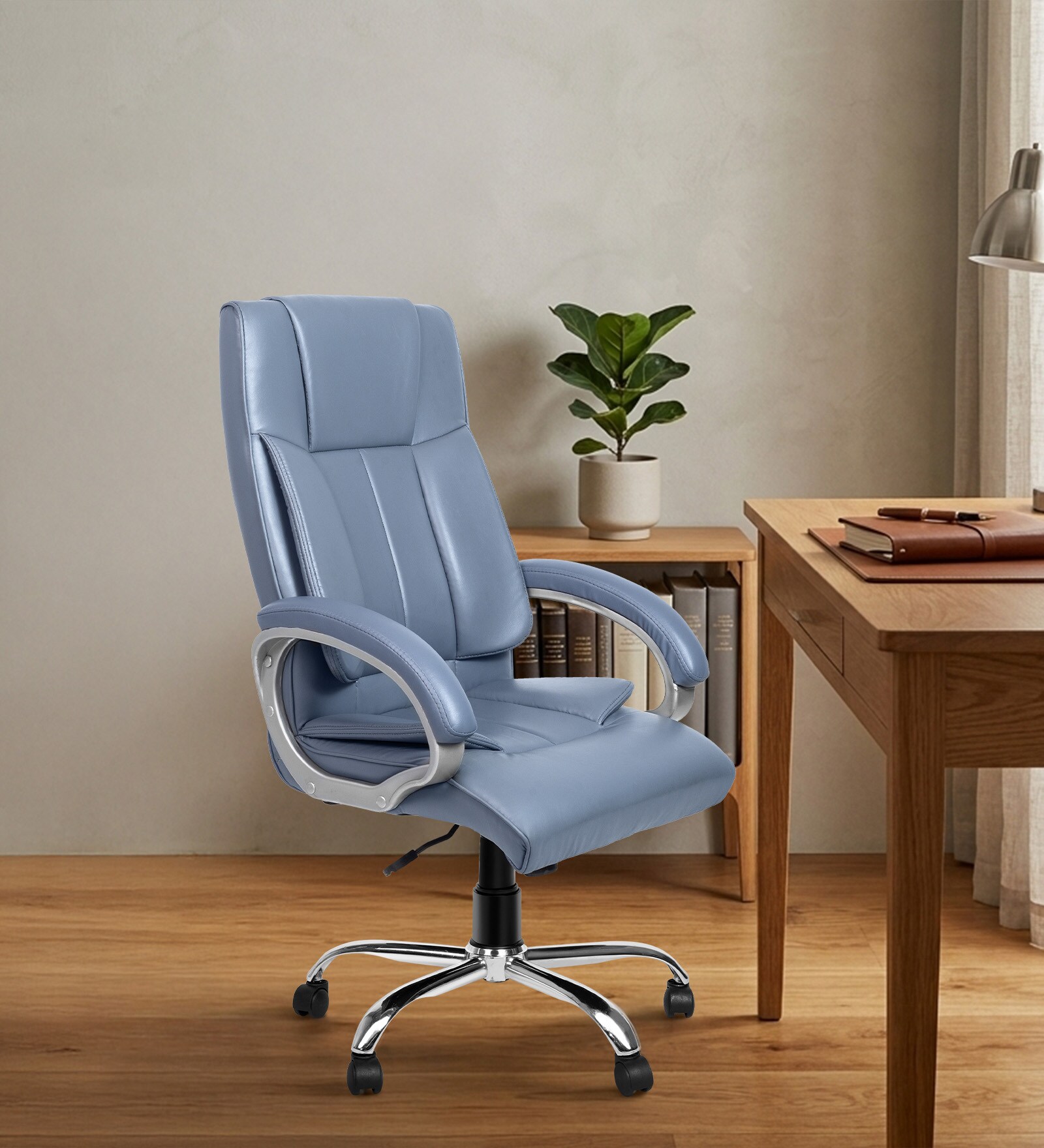 Stars Vega High Back Office Chair With Cushioned Seat In Grey Colour Stars Vega High Back Office Chair With Cushioned Seat In Grey Colour