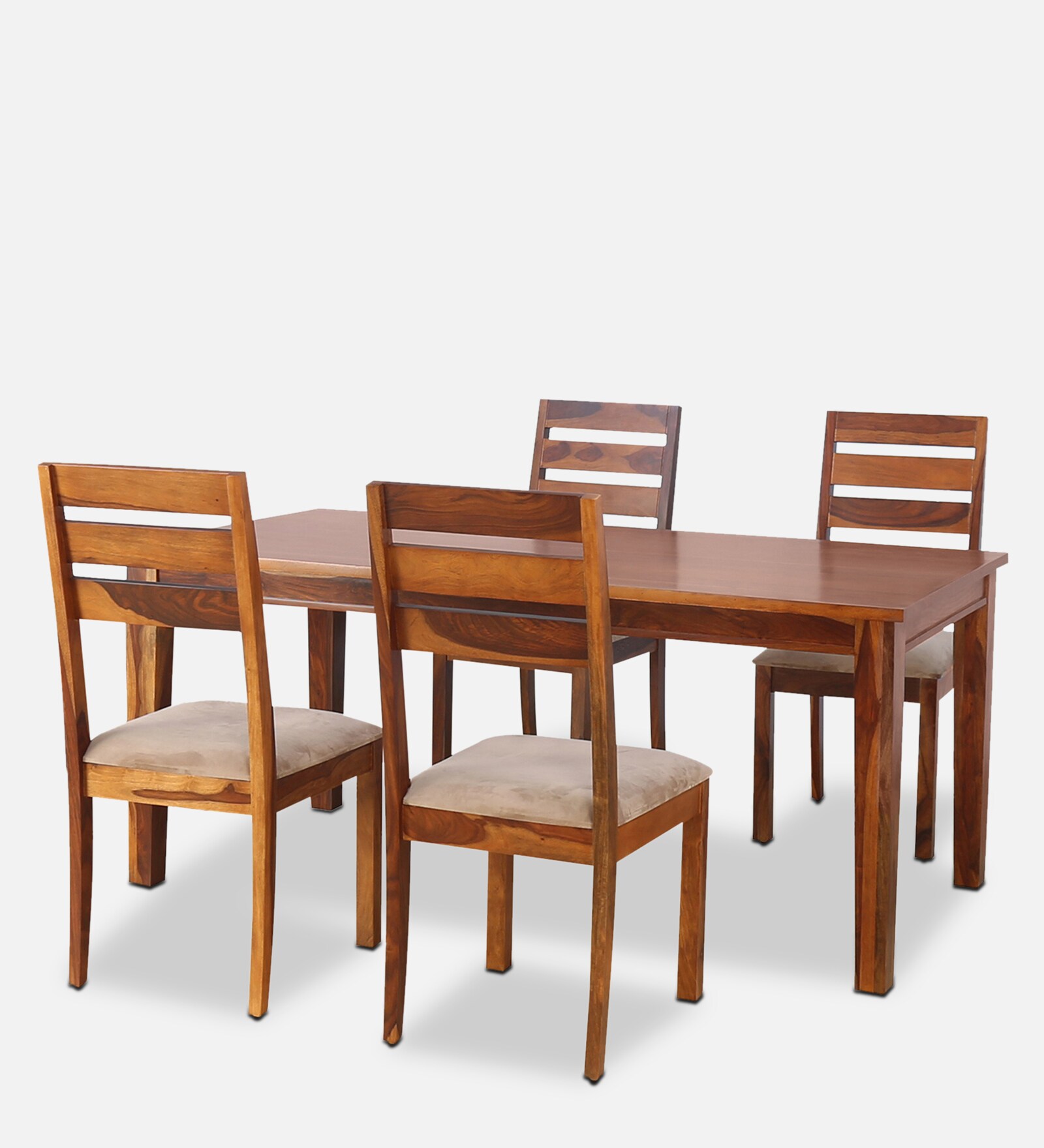 Buy Stassy 4 Seater Dining Set in Walnut Finish at 50 OFF by home Pepperfry