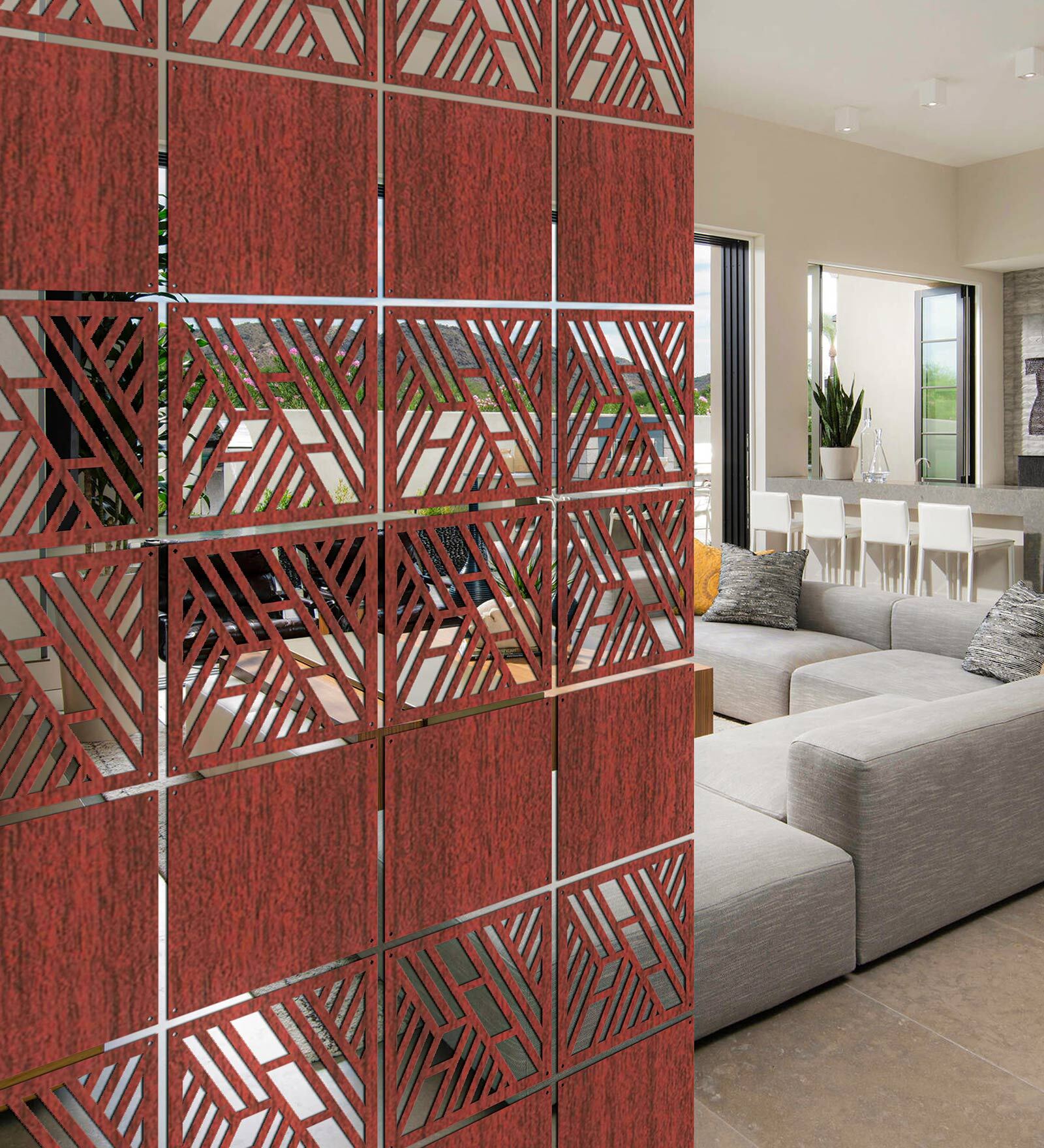 Buy Static Zambia (Set Of 10) Brown Colour Engineered Wood Hanging Room