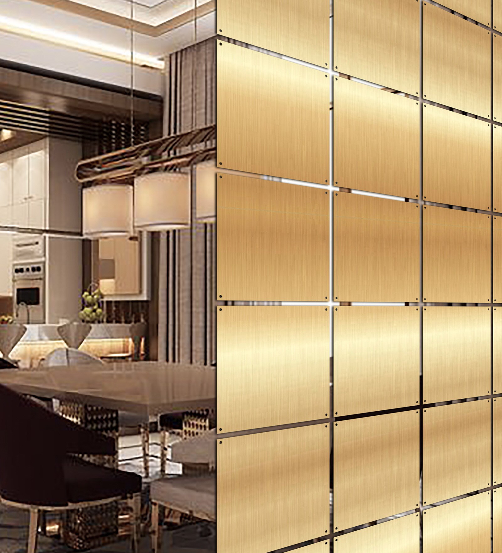 Buy Static Nowich (Set Of 10) Gold Colour Acrylic Hanging Room Divider at 25 OFF by