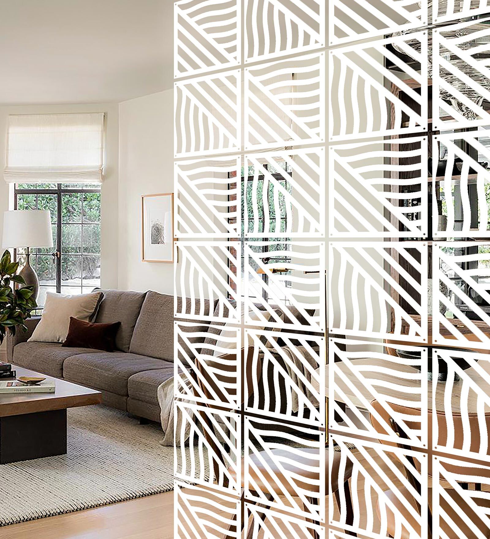 Buy Static Dynamic (Set Of 10) White Colour Acrylic Hanging Room