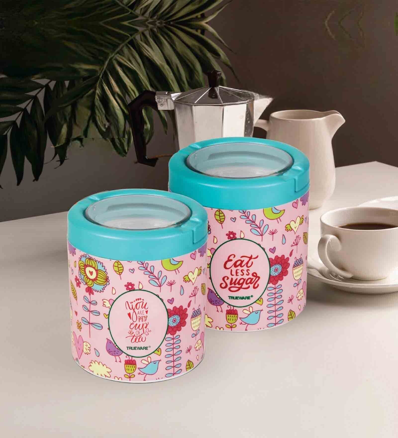 STC 750Ml Pink Plastic (Set of 2) Airtight Container