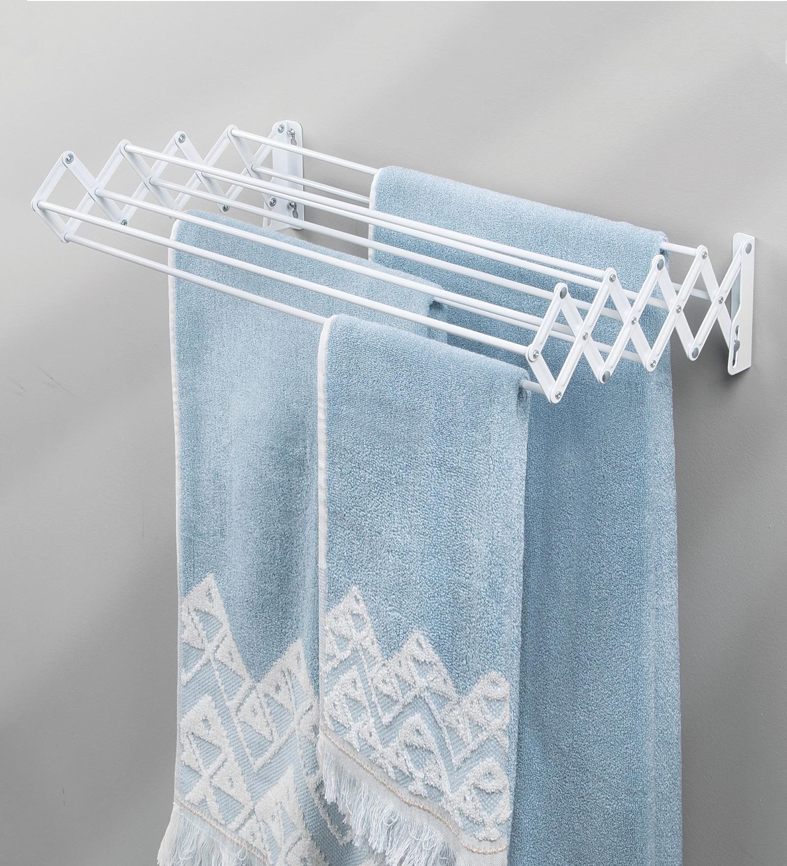 Buy 8 Pipes Steel Wall Mounted Cloth Drying Rack (Length: 24 Inches) at ...
