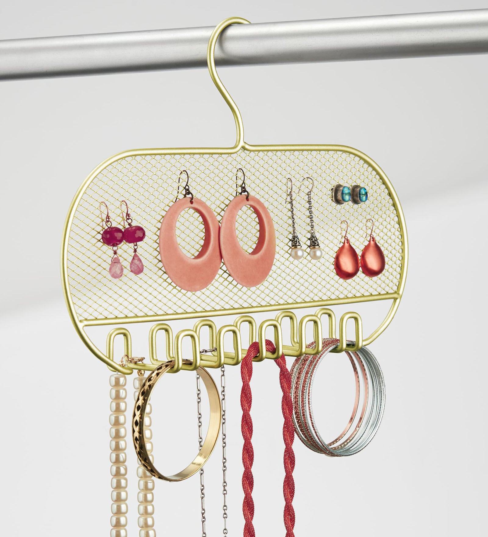 Steel Golden Jewellery Hanger