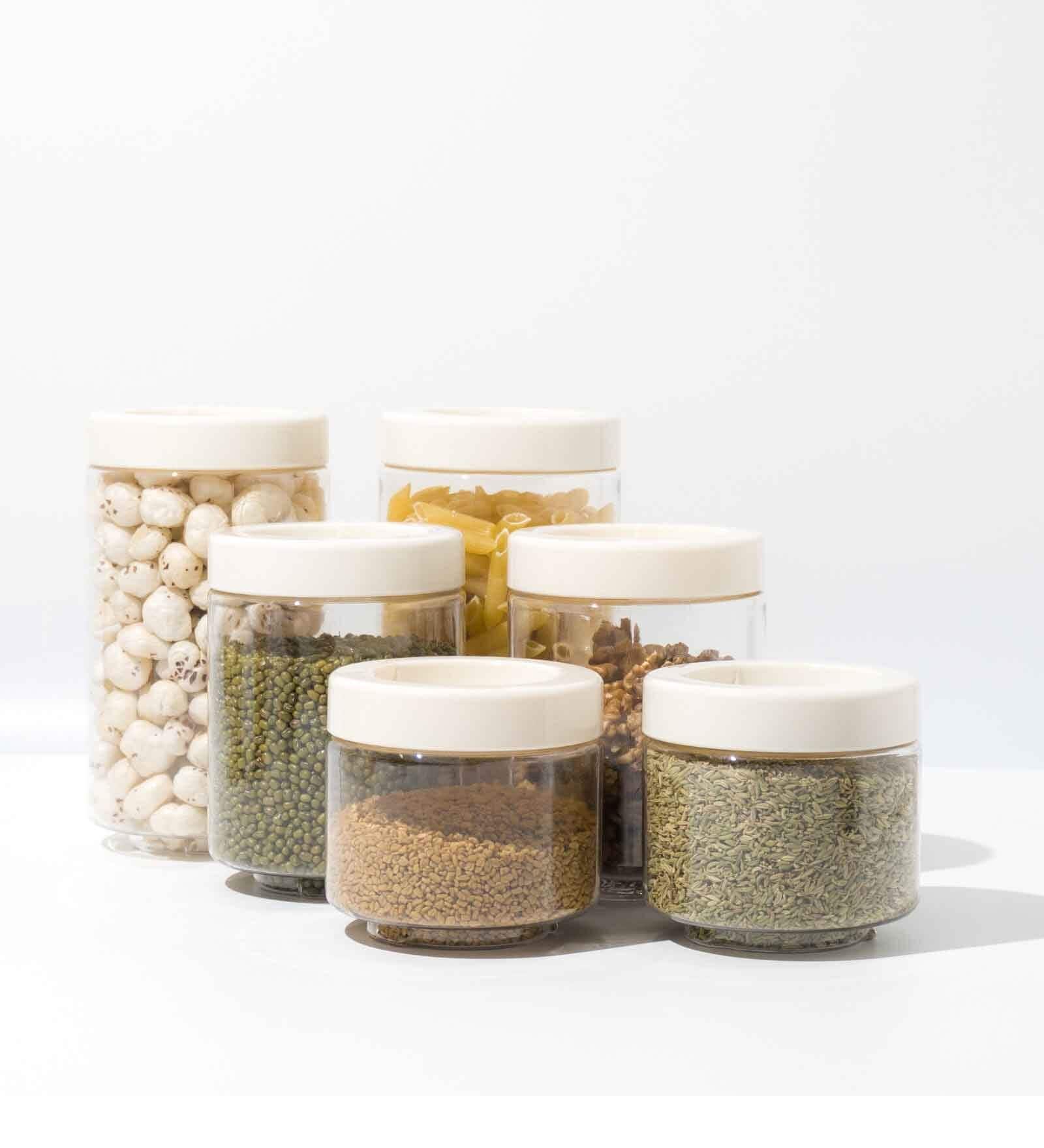 (Pack of 6) Stack & Lock Round Containers