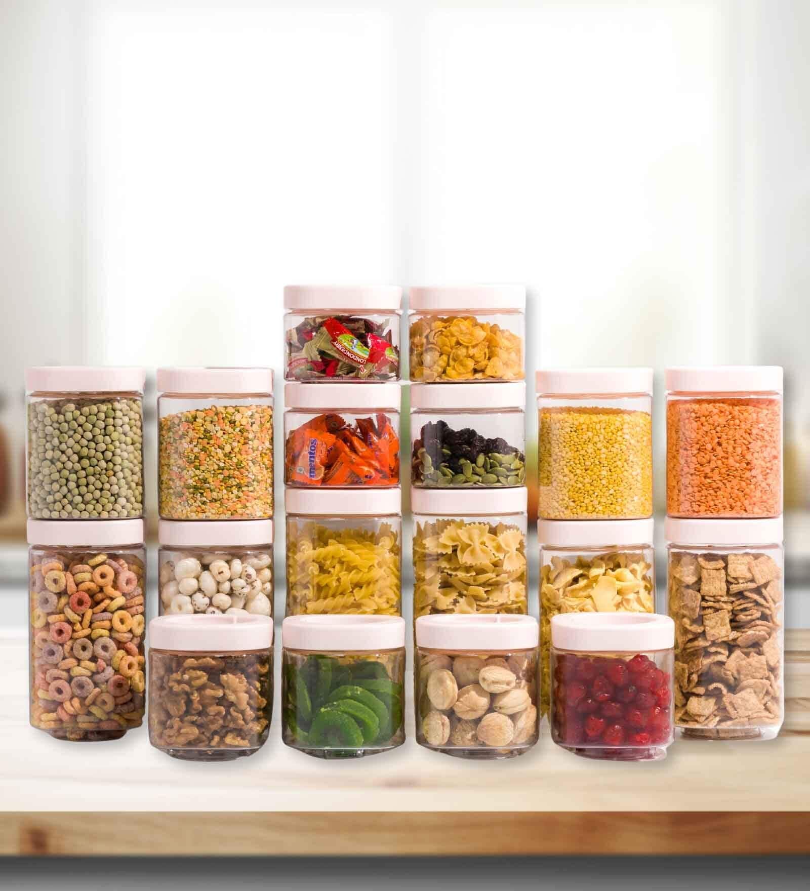 (Pack of 4) Stack & Lock Square Containers