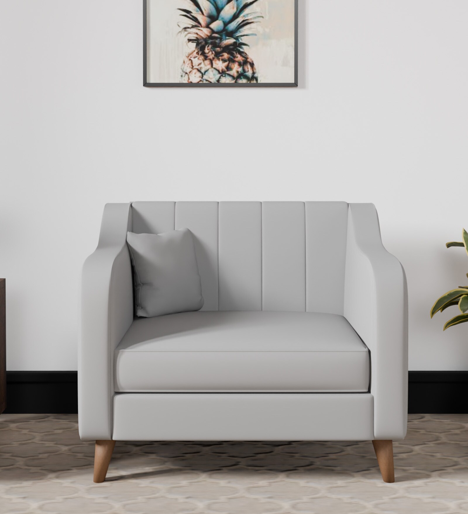 Stella 1 seater sofa in Light Grey  colour