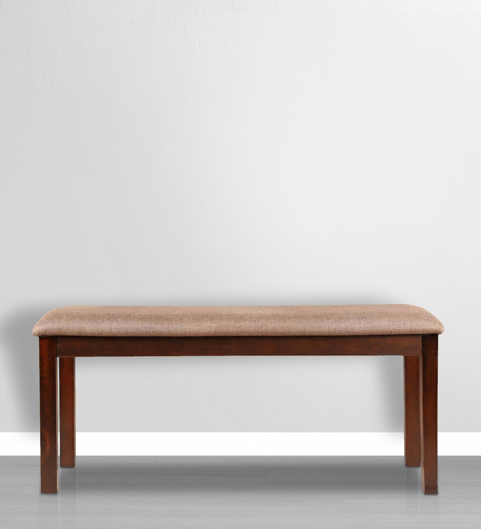 Stella Solid Wood Bench in Dark Walnut Finish