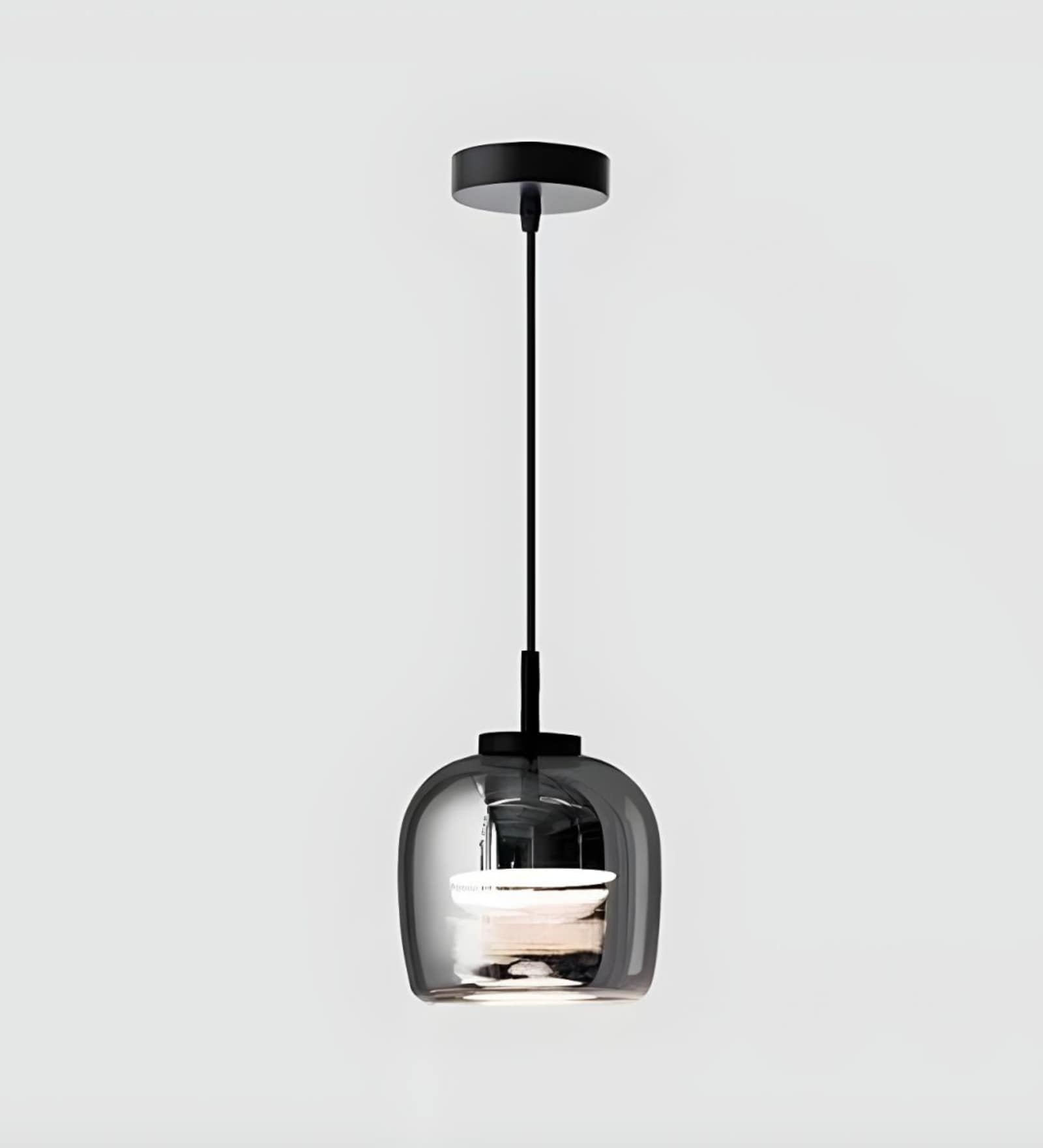 Stello Contemporary Smoke Glass Pendant Light