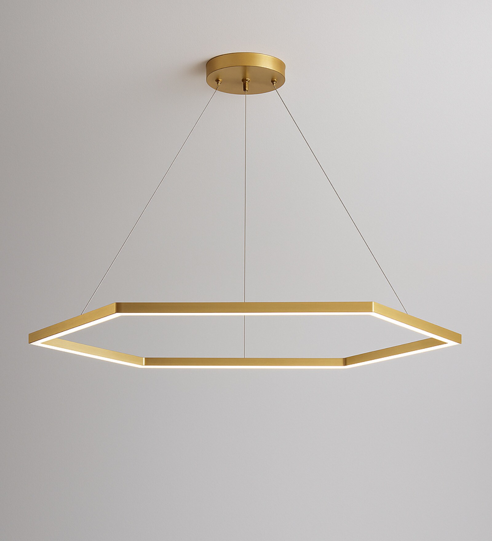 Stello HexaGlow Modern LED Chandelier   80cm Dia