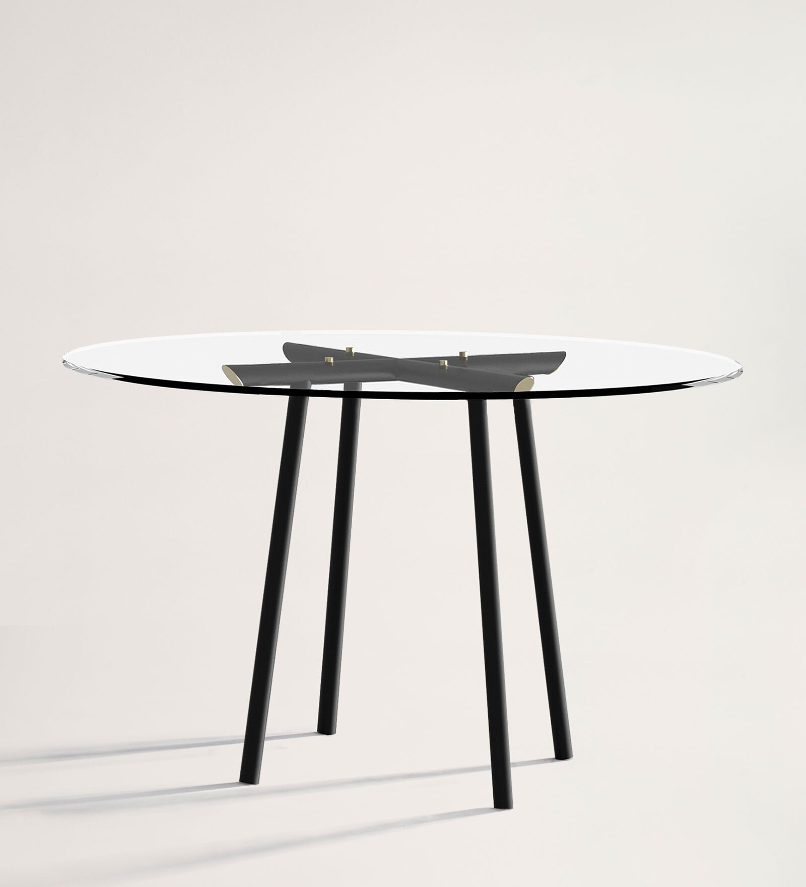 Stem Glass 4 Seater Dining Table in Transparent Colour