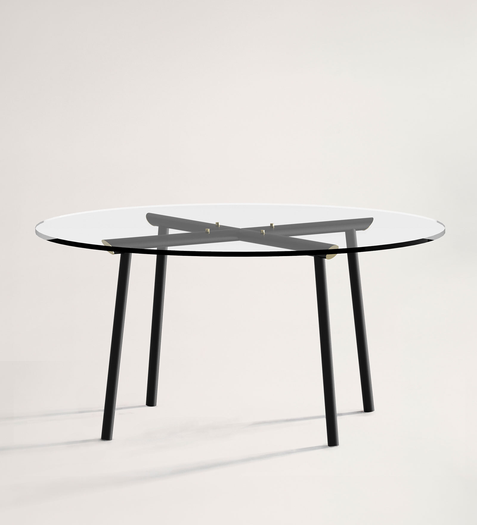 Stem Glass 6 Seater Dining Table in Transparent Colour