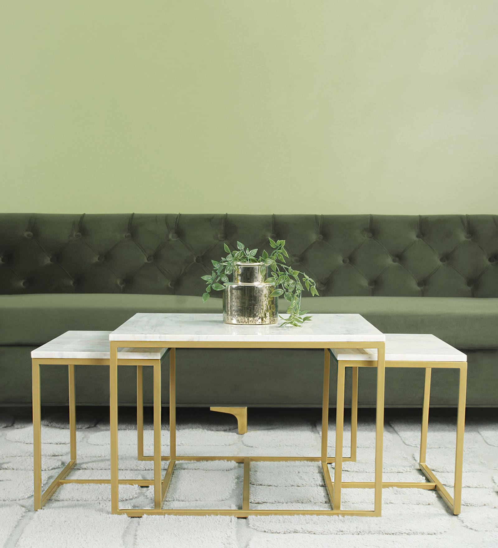 Buy Stendal Metal Nesting Table In Golden Finish With Marble Top At 40   Stendal Metal Nesting Table In Golden Finish With Glass Top Stendal Metal Nesting Table In Golden Fi Rvuroa 