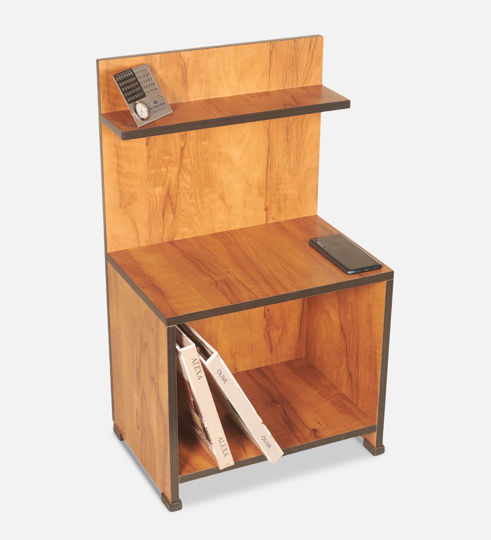 Step Up Side Table In Teak Finish Step Up Side Table In Teak Finish