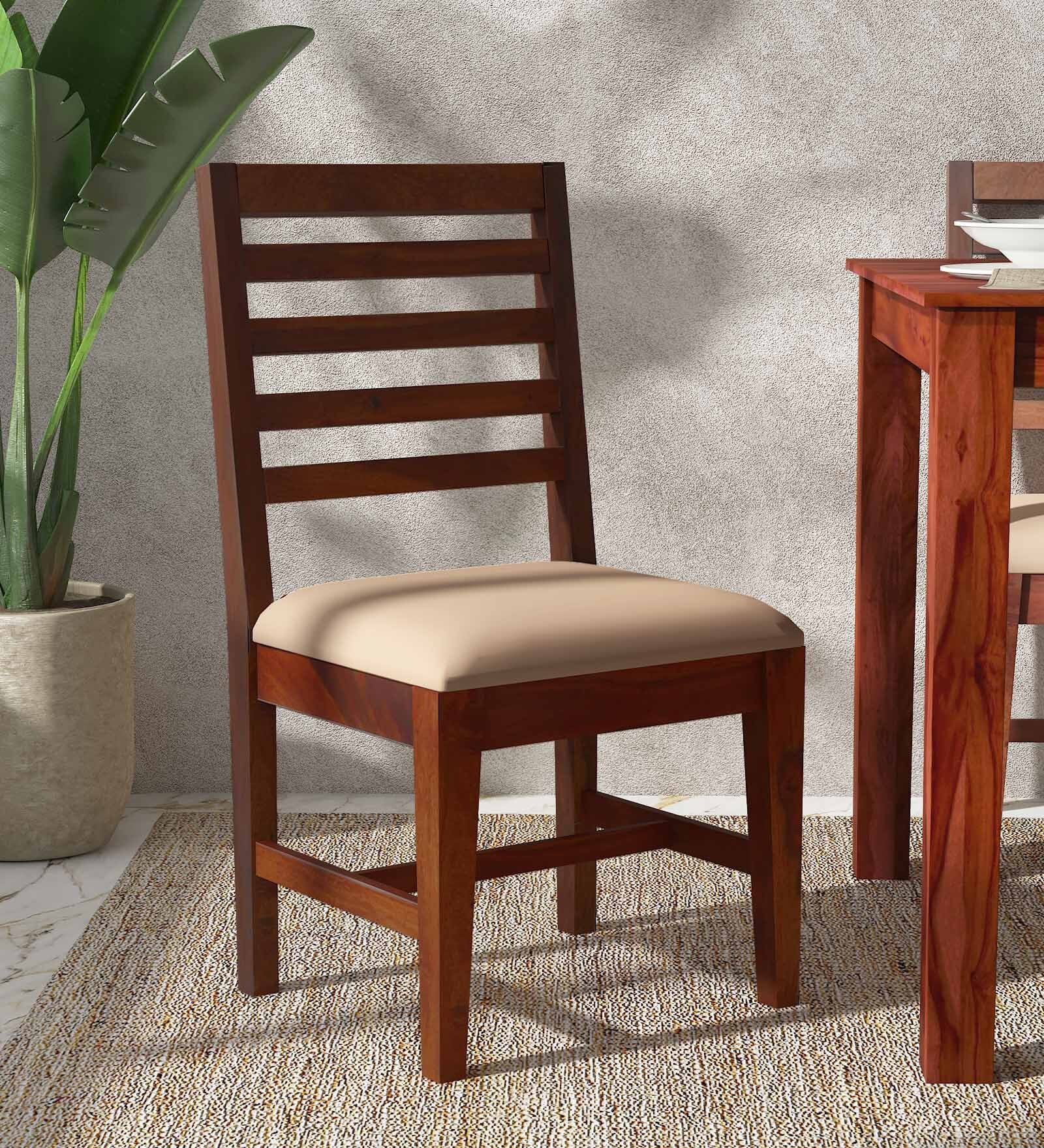 Stigen Sheesham Wood Dining Chair In Honey Oak Finish (Set Of 2)