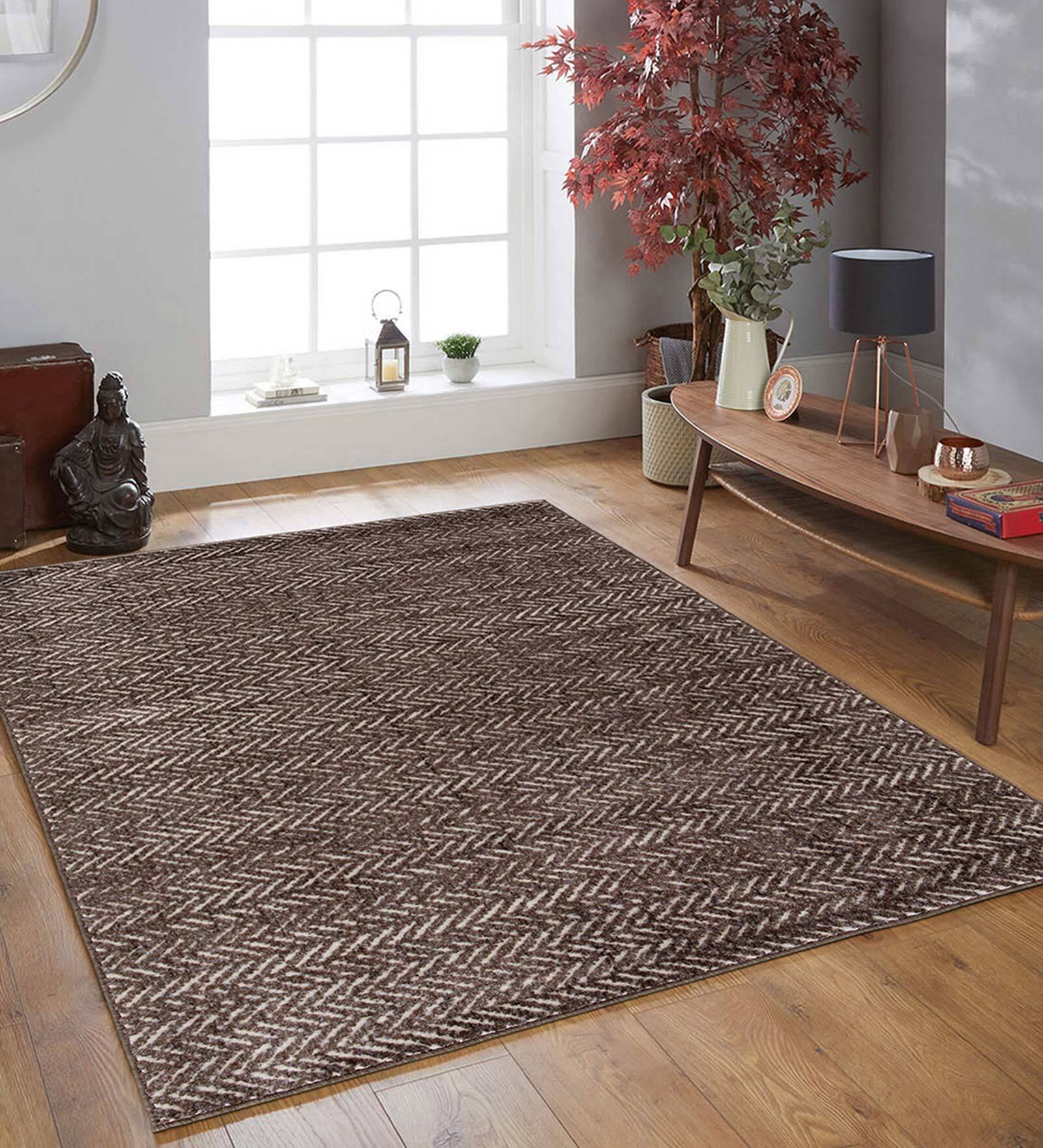 Striped Pattern Polypropylene 5 x 2 Feet Machine Made Runners