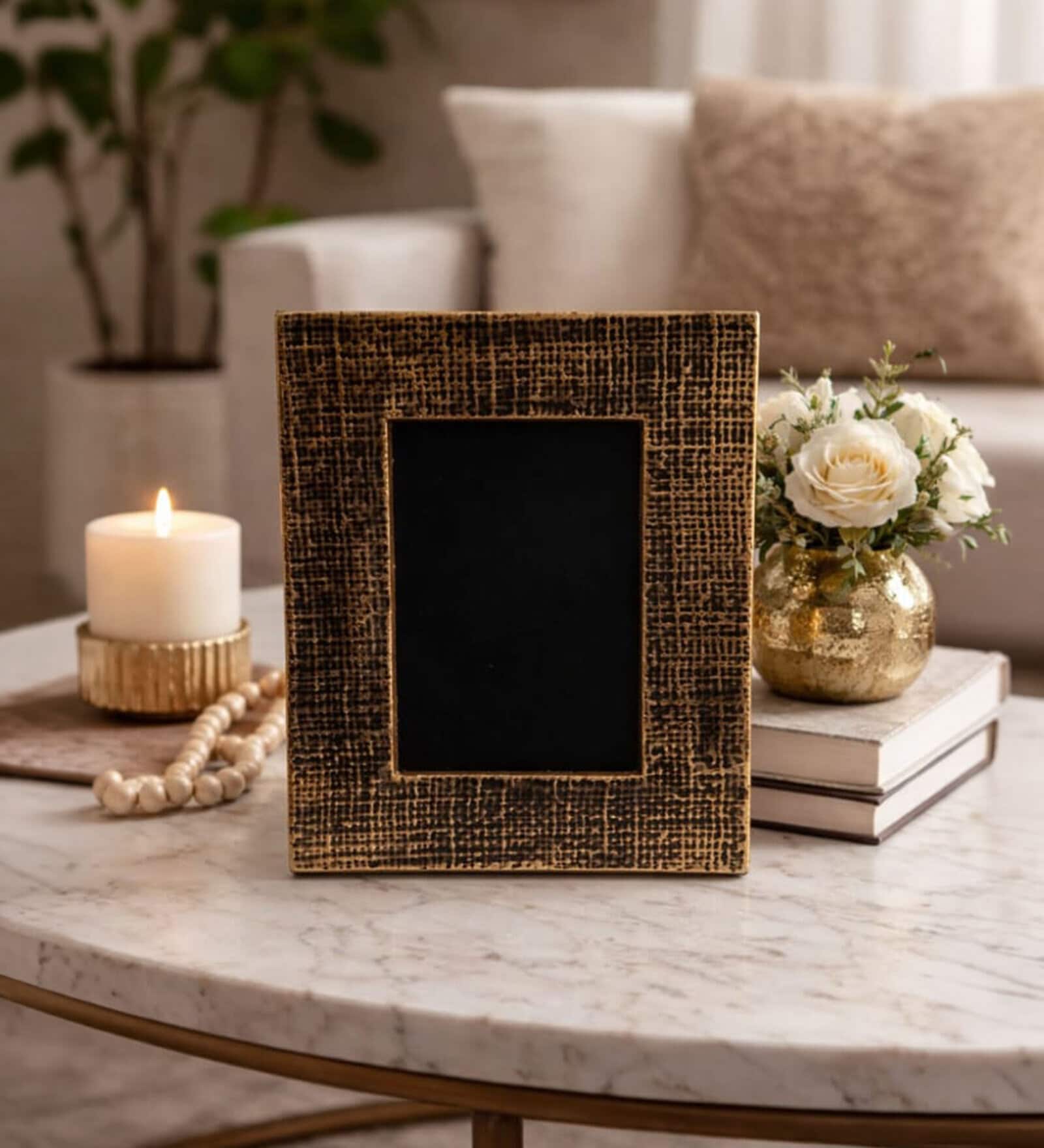 Stripes Rectangular Aluminum Photo Frame