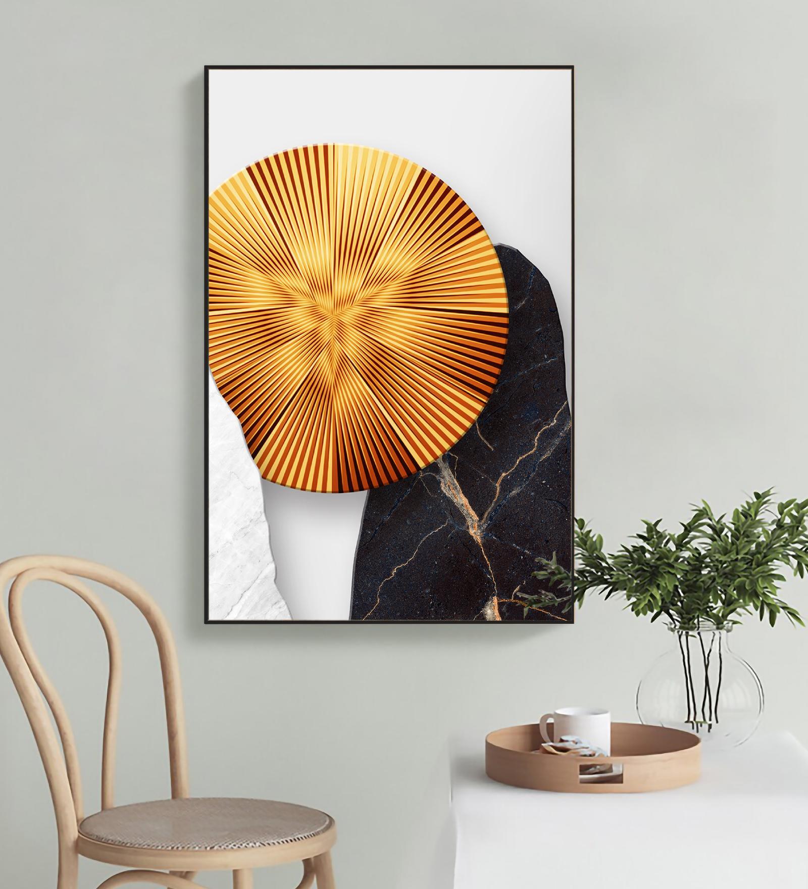 Strobe Disk Zum Multicolour Synthetic Wood Wall Art