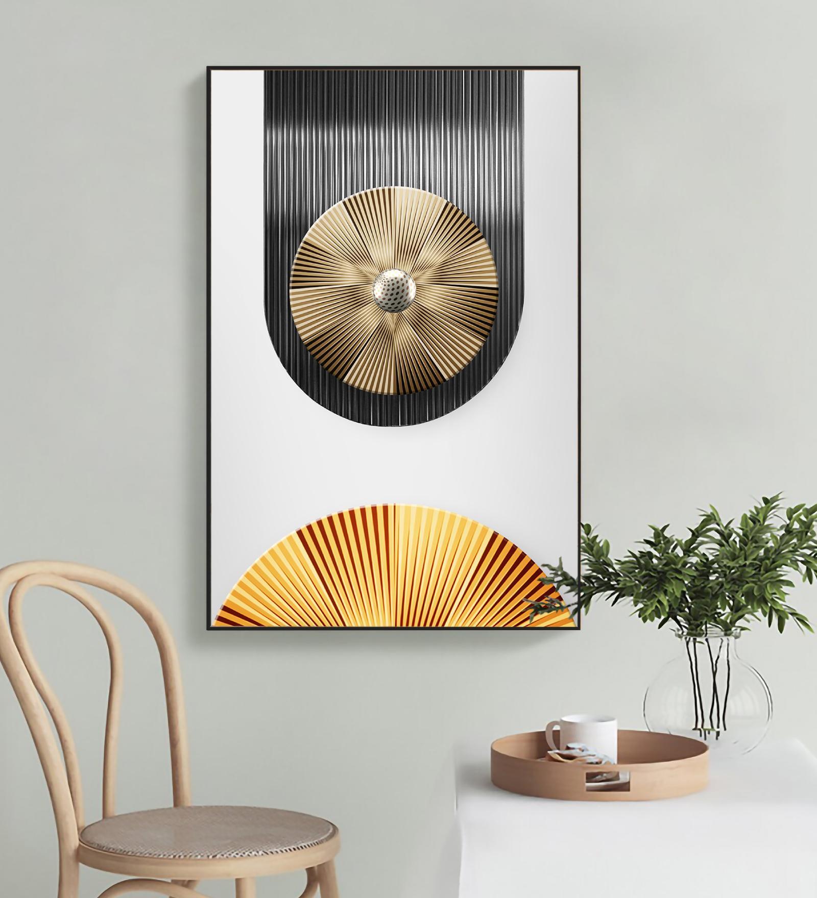 Strobe Disk Zum Multicolour Synthetic Wood Wall Art