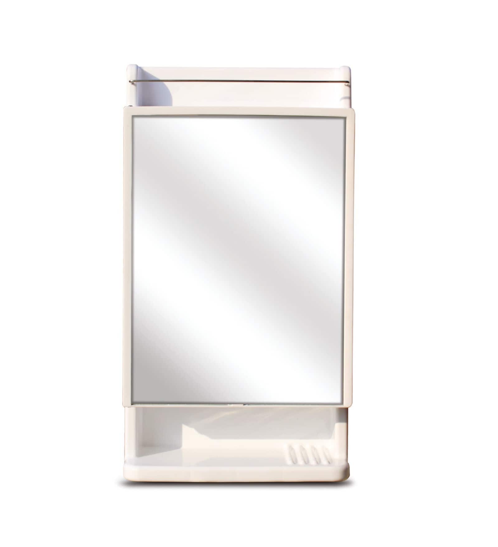 Buy Strong & Heavy Rich Look Plastic Bathroom with Mirror White