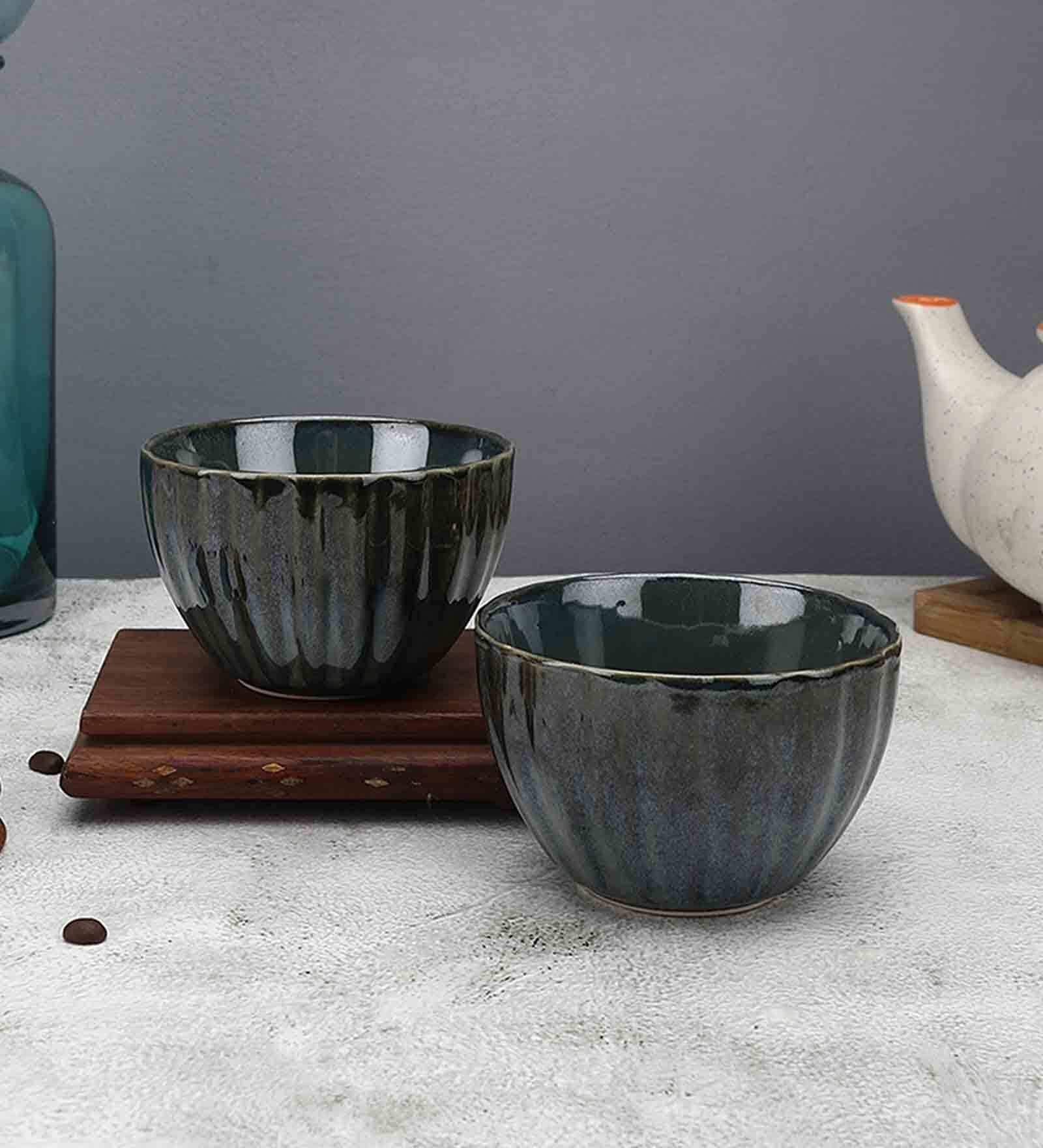 Studio 300ml Pottery Green (Set of 2) Ceramic  Serving Bowl