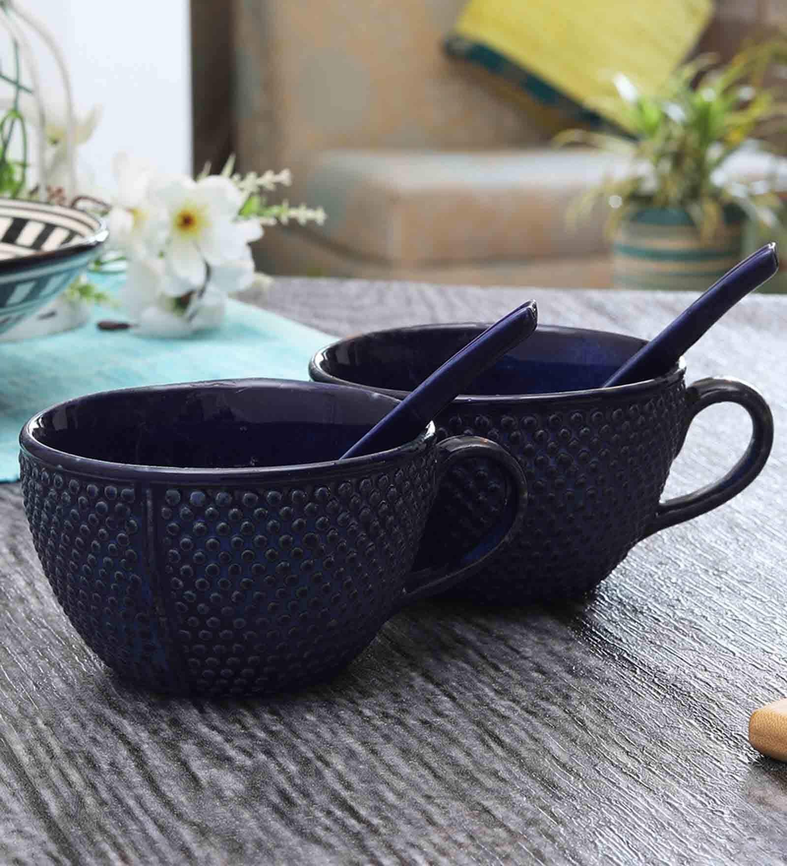 Studio Pottery (Set of 2) 750ml Stoneware Soup Bowl with Spoon
