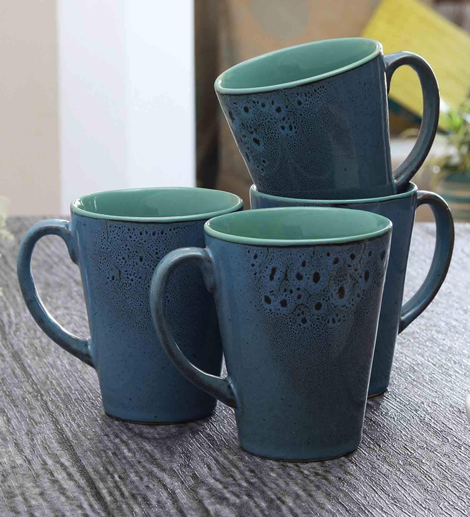 Robin 350ml Multicolour (Set of 4) Stoneware Coffee Mug