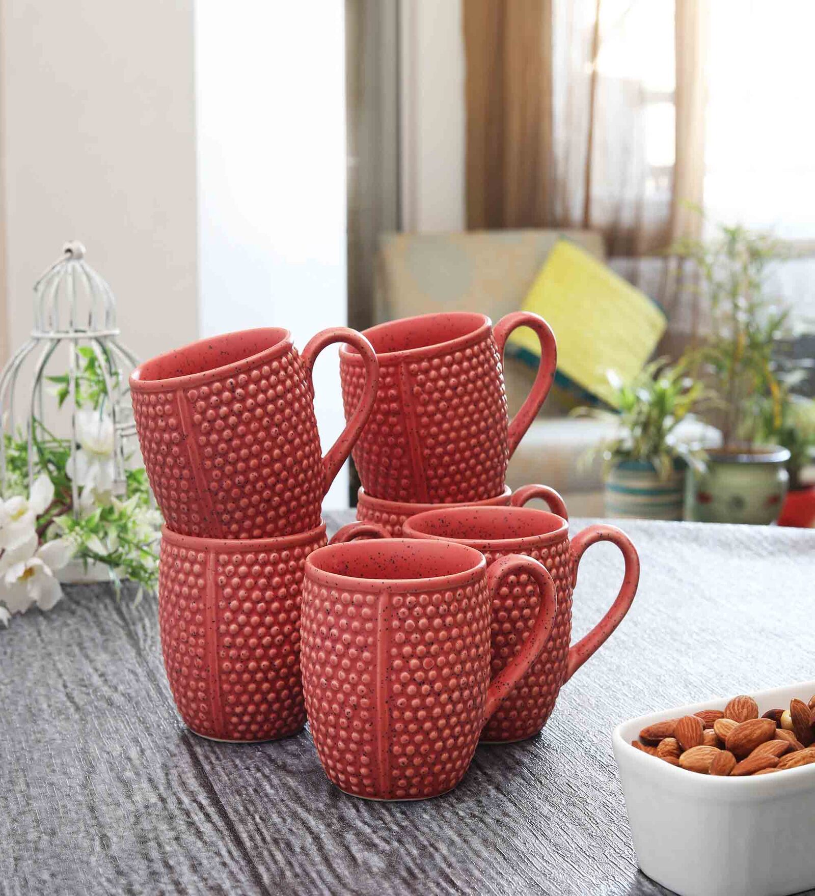 Studio Glazed 300ml Red (Set of 6) Ceramic Coffee Mug
